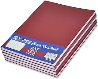 5-Piece FIS PVC Cover Notebook 9X7 Inch, 2-Quires Maroon - FSNB9X72QPVCMR