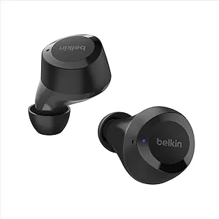 Belkin SoundForm Bolt True Wireless Earbuds, Wireless earphones with up to 28H of battery life and Mono Mode, Bluetooth headphones with mic for iPhone, Galaxy and more, Medium