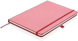 Santhome Classic Lined Notebook | A5, Hardcover, Ruled Paper Notebooks, Writing Pads, Dairy - 192 Pages (2-Tone Red)