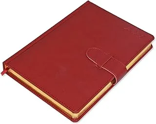 FIS Golden Agenda Diary 2023 (English) Italian PU, 1-Side Padded, Maroon - FSDI75EPG23MR