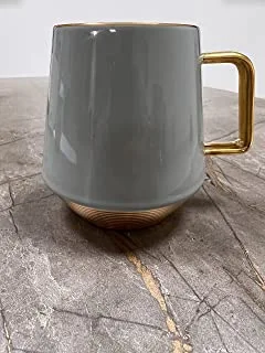 V A V Porcelain Coffee Mug Grey Color with Aluminum Bottom (200 ml = 200 cc)