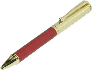 FIS fspngpumrd3 gold pens with embossed italian pu wrapper and gift box, maroon