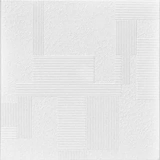 A La Maison Ceilings R187 Vectors Foam Glue-up Ceiling Tile (21.6 sq. ft./Case), Pack of 8, Plain White