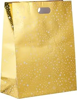 Hema Star Printed Paper Gift Bag, X-Large, Gold