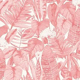 Tempaper TR10631 Pink Lemonade Tropical | Designer Removable Peel and Stick Wallpaper, 28 sq. ft