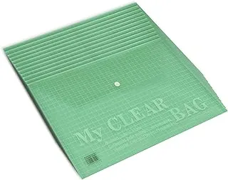 FIS My Clear Button Bag Green Pack of 12 Pieces