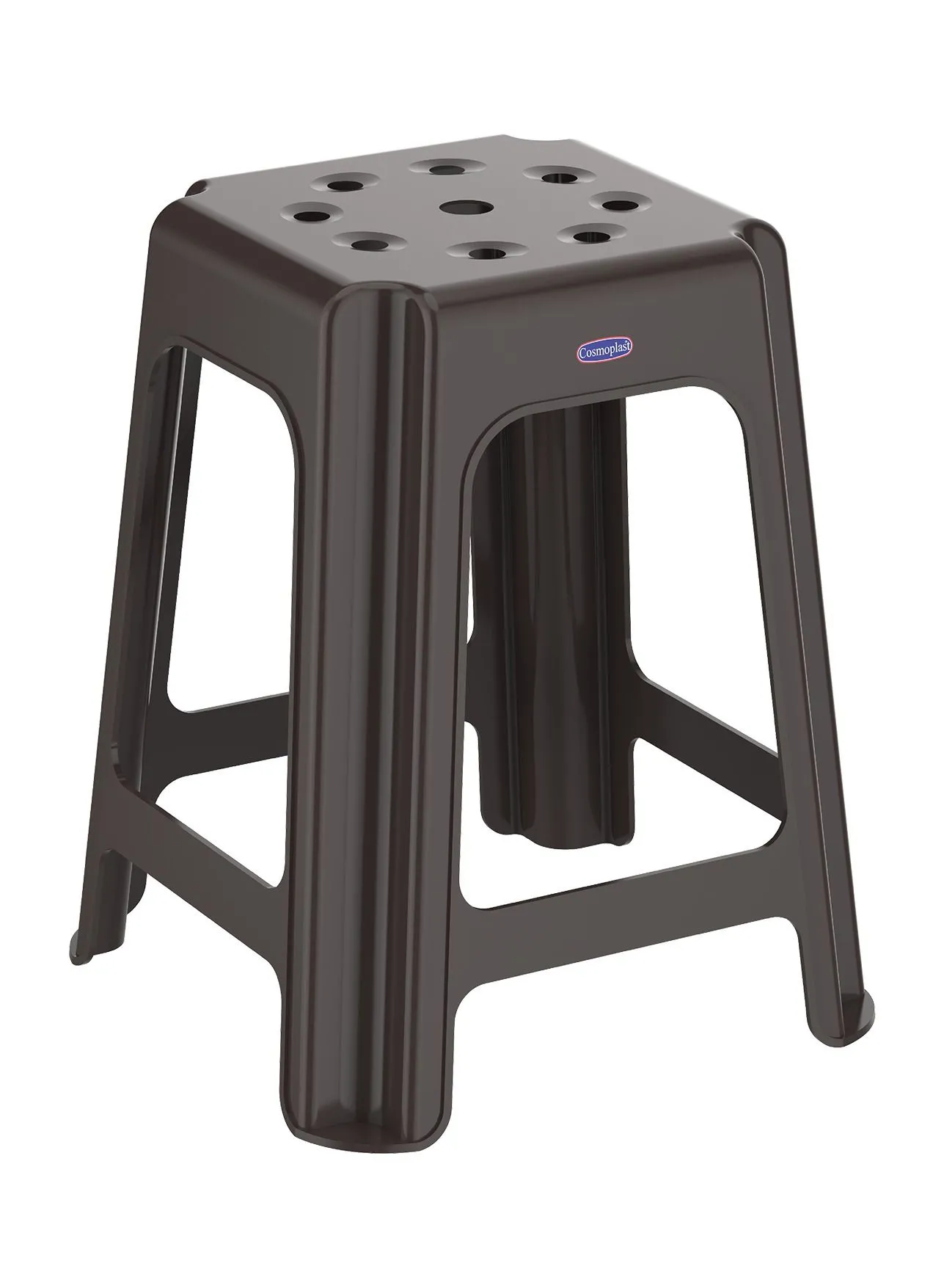 Cosmoplast Cosmoplast High Stool Square Dark Brown