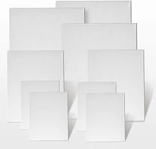 9 Pack Set 3 Size-Canvas Boards Stretched Blank Canvases for Oil Acrylic Painting