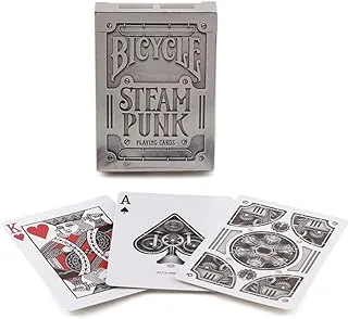 Bicycle Steampunk Premium Poker Playing Cards Deck For Collectors, Silver, 19900