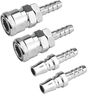 KLYNGTSK 2 Pairs of Hose Nozzles with Nozzle Connectors and Sockets - SILVER