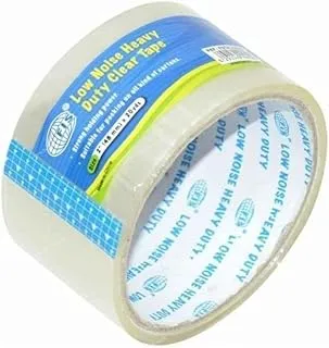 FIS FSTALN2X20Y Low Noise Heavy Duty Packing Tape, 5 cm x 18.2 M Size, Clear