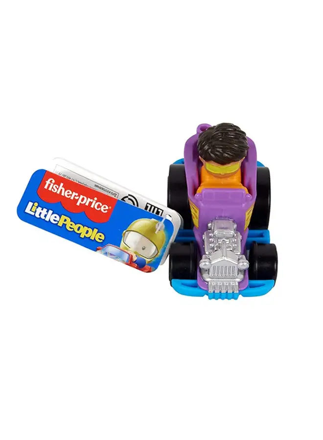 Fisher-Price Fisher-Price Little People Wheelies Hot Rod - GMJ23 ~ Purple and Blue Collectible Car