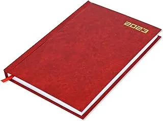 FIS 2023 A5 Diary,Vinyl, English Hard Cover Red -FSDI21E23RE