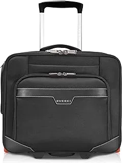 Everki Journey Business Professional 16-Inch Laptop Trolley Rolling Briefcase, Rolling Laptop Bag for Work, Briefcase Computer Bag with Wheels, Rolling Office Bag Lightweight Travel Bag (EKB440) Black