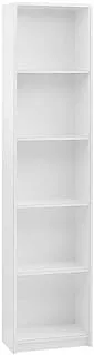 Adore Furniture 5 Shelves Modern Storage Shelving Unit, 43 cm Width x 182 cm Height x 26 cm Depth, Lacquer White