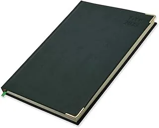 FIS 2023 Diary A4 PU Arabic/English 1-Side Padded Gold Corner Green - FSDI48AEPG23GR