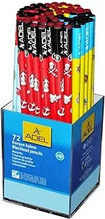 Adel ALPE130684 Pirates Black Lead Pencils 72-Pieces