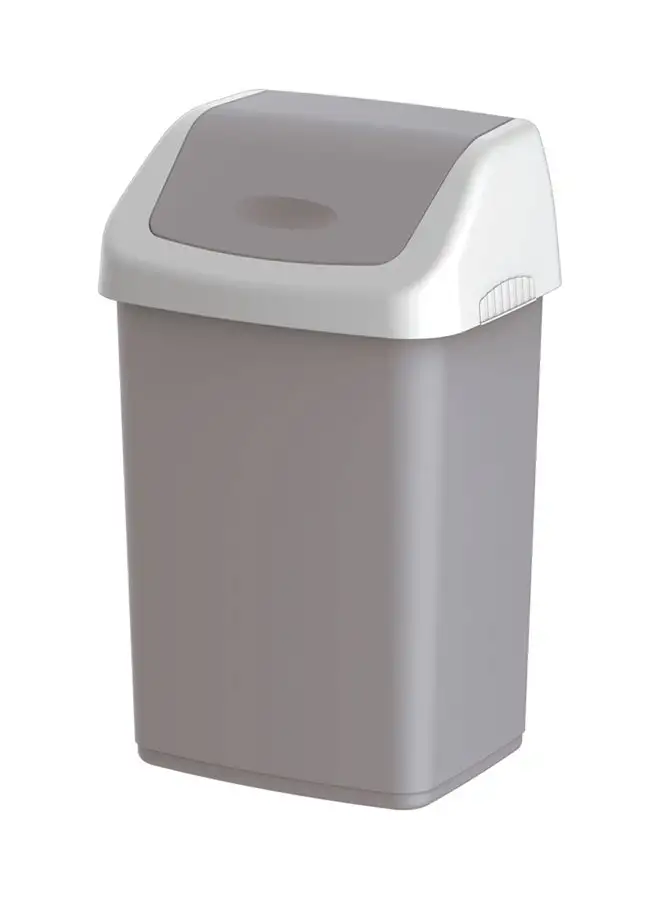 Cosmoplast Flip Top Waste Bin Dark Grey 46.0Liters