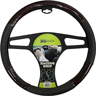 Xcessories Wood Design Steering Cover (Black)