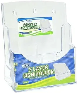 FIS FSNAA6-2 2 Layers Sign Holders, A6 Size, Transparent