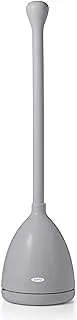 OXO NEW OXO Good Grips Toilet Plunger with Holder, Gray