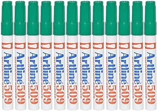 Artline ARMK509GR Whiteboard Marker 12-Pieces, Green