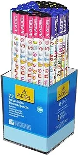 Adel ALPE130674 Letters Black Lead Pencils 72-Pieces