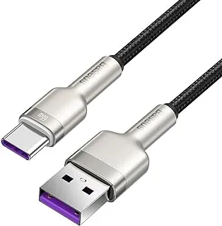 Baseus Cafule Series كابل بيانات معدني USB إلى Type-C 66W 0.25m أسود