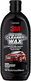 3M One Step Cleaner Wax, 39006, 16 oz, White