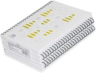 FIS FSNBSA51907 Spiral Hard Cover Single Line 100-Sheets Notebook 5-Pieces, A5 Size