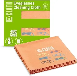 E-Cloth 3-Pack Glasses Cloth, Microfibre Cleaning Cloth, Ideal Eyeglasses, Sunglasses and Lens Cleaner, Washable and Reusable, 100 Wash Promise