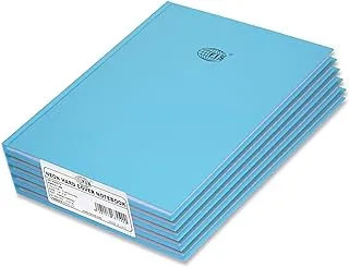 FIS Neon Hard Cover Notebook Single Line 10X8 Inch, 100-Sheets, Turquoise 5-Piece - FSNB108N220