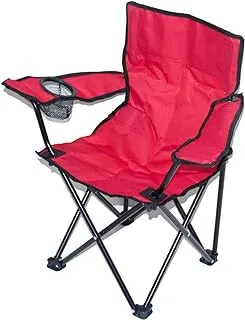 Folding Camping Chair with Cup Holder Foldable Kids Camping Chair Red, Children's Chair with Carry Bag