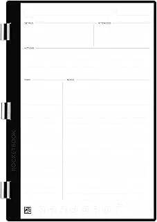 Rocketbook Pro Meeting Notes Page Pack | Scannable Pro Pages for Note Taking - Write, Scan, Erase, Reuse | 20 Sheets | Executive Size: 6 in x 8.8 in