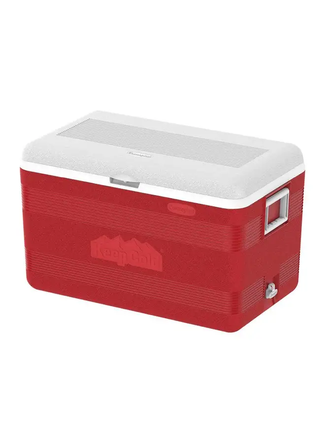 Cosmoplast Keep Cold Plastic Cooler Icebox Deluxe Red 68Liters