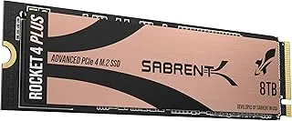 SABRENT M.2 NVMe SSD 8TB Gen 4, Internal Solid State 7100MB/s Read, PCIe 4.0 M2 Hard Drive for Gamers, Compatible with PlayStation 5, PS5 Console, PCs, NUC Laptops and Desktops (SB-RKT4P-8TB)