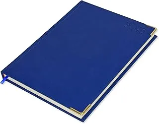 FIS Executive Diary 2023 (English) Italian PU Padded, Cover Blue - FSDI88EP23BL