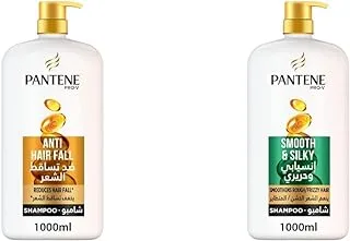 Pantene Pro-V Anti-Hairfall Shampoo 1Litre & Pro-V Smooth & Silky Shampoo 1Litre