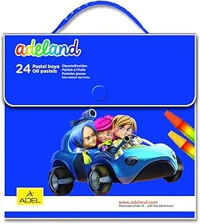 Adel ALCR-824100 Oil Pastel Hexagonal Colors 24 Pieces Set