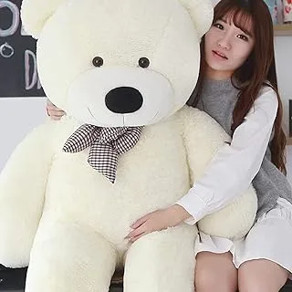 COOLBABY Gift Teddy Bear for Children and Female Huge Teddy Bear Large Plush Stuffed Toys Doll Birthday Gift for Children Girlfriend/Wife White 160cm WJX-WT-SRK4