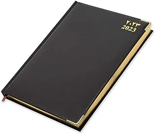 FIS A4 Golden Diary 2023 (Arabic/English) Chocolate - FSDI46AEG23CH