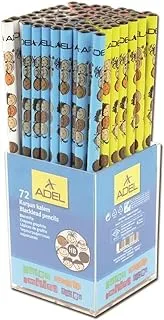 Adel ALPE130614 Smiling Faces Black Lead Pencils 72-Pieces