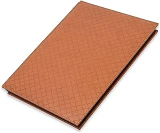 FIS FSCL18BRD2 Italian PU Material Cover Signature Book with Gift Box, 18 Sheets, 240 mm x 340 Size, Brown