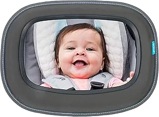 Munchkin Baby In-Sight Car Mirror, always connect to your child,wide angle view, multiple mounting options, suction cup attachment, can keep a watch on your child, infant/baby/toddler/kid, Black