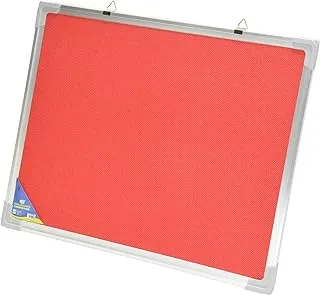 FIS FSGNF4560RE Fabric Board with Aluminium Frame, 45 cm x 60 cm Size, Red