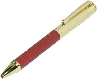 FIS FSPNGPUMRD4 Gold Pens with Embossed Italian PU Wrapper and Gift Box, Maroon