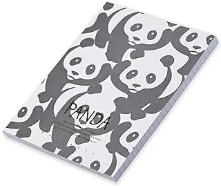 FIS Soft Cover Notebook, 96 Sheets Size:A5(14.85x21cm) Panda Design Cover - Pack Of 5 Pieces -FSNBSCA596-PAN2