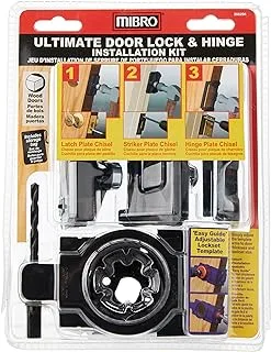 MIBRO 366291 Ultimate Door Lock and Hinge Installation Kit for Wood Doors