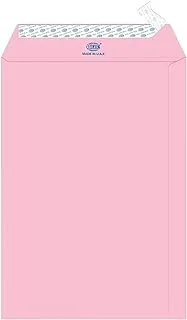 FIS FSEC8033PP50 80 GSM Peel and Seal Pastel Envelopes 50-Pack, 10 x 17.8 cm Size, Pink