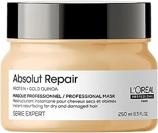 L’Oréal Professionnel | Mask, With Protein And Gold Quinoa for Medium-Thick Dry And Damaged Hair, Serie Expert Absolut Repair, 250 ml